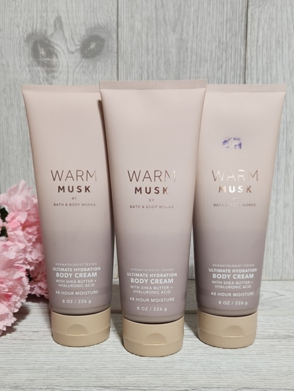 Bath & Body Works Warm Musk Ultimate Hydration Body Cream X3